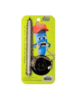 CANETA FIXA P/ BALCAO TUBO C/BASE CHAPEU PRETA - AZUL - UN - CANETA BALCAO