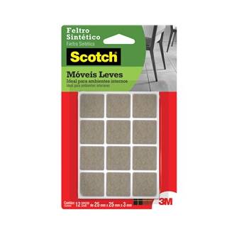 FELTRO MARROM QUADRADO PEQUENO 25X3 C/12 - HB004262661 - UN - 3M