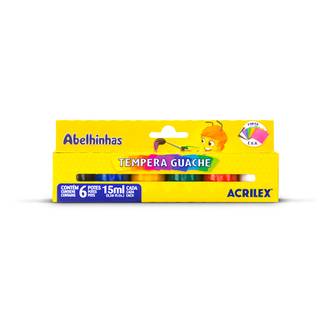 TINTA GUACHE 15ML C/6 CORES - 02020 - UN - ACRILEX