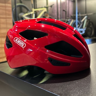 Capacete Abus Macator Vermelho Brilhante
