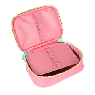 ESTOJO ESCOLAR BOX STITCH - ET50084SC - OHANA - SALMAO - UN - LUXCEL