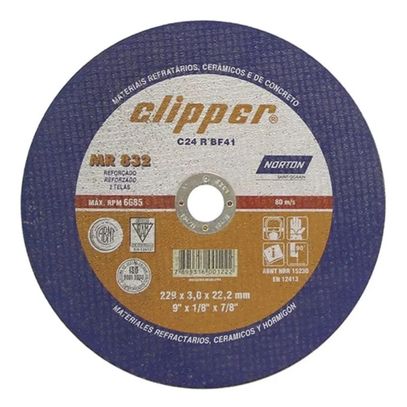 DISCO CORTE REFRATARIO CLIPPER MR832 NORTON 9(230x3,0x22mm)