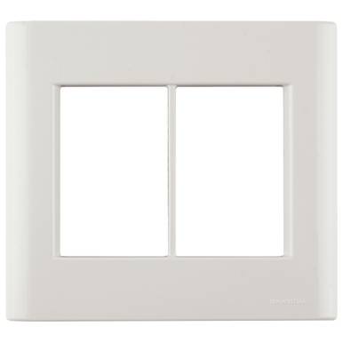 PLACA 6 POSTOS 4X4 TRAMONTINA GIZ PÉROLA COM SUPORTE  PEROLA