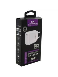 CARREGADOR TOMADA USB C CM-133PD 20W - BRANCO - UN - MAKETECH