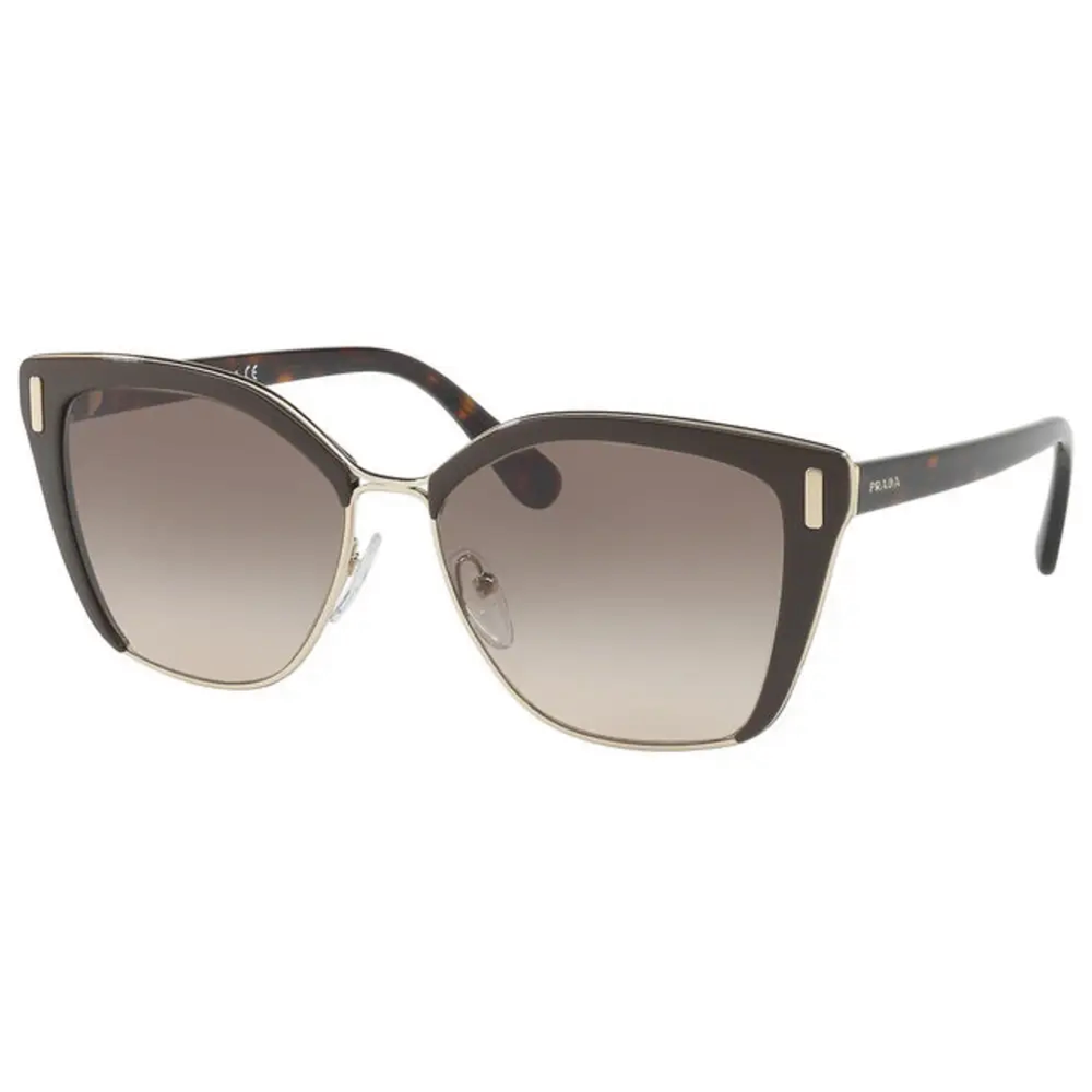 Óculos de Sol PR 56TS DHO3D0 Prada: Estilo Contemporâneo com Lentes Espelhadas
