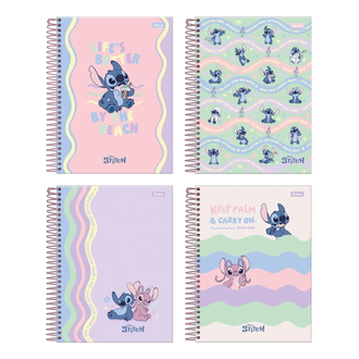 CADERNO COLEGIAL CAPA DURA 1X1 80FLS - 3370738 - STITCH - UN - FORONI