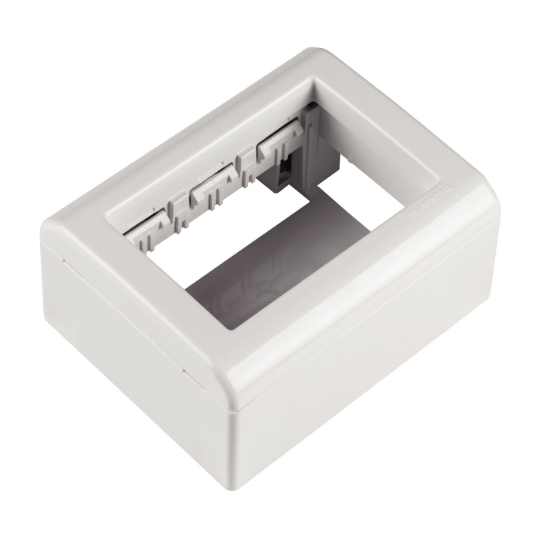 Caixa de Sobrepor 3 Postos Tramontina LizFlex Branca BRANCO