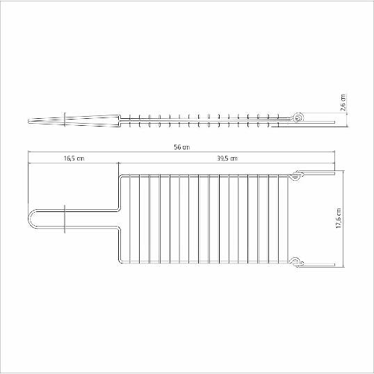 GRELHA PARA CHURRASCO INOX TRAMONTINA 56 CM x 17,6 CM Ref: 26480/003