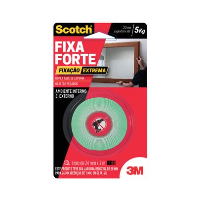FITA DUPLA FACE 3M C/ESP FIXA FORTE EXTREMA 24x2m