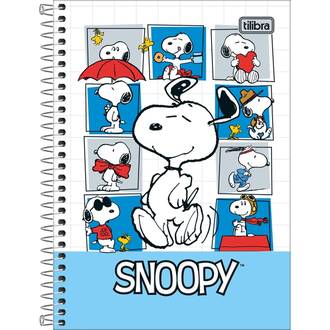 CADERNO 1/4 ESPIRAL CAPA DURA 80FLS - 292346 - SNOOPY - UN - TILIBRA