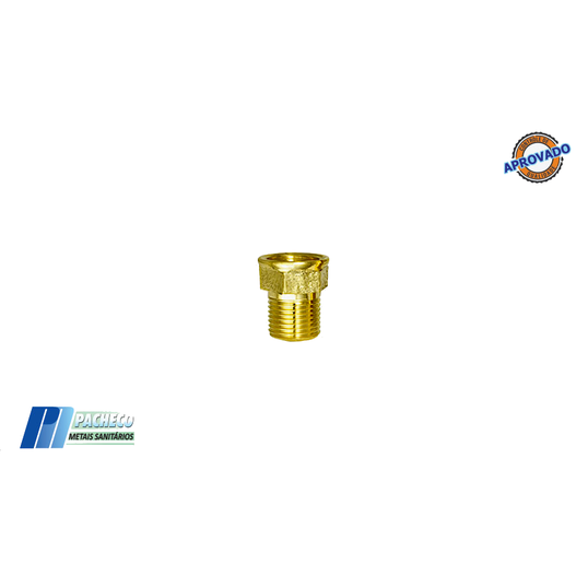 AUMENTO EM LATÃO PARA TORNEIRAS AMARELO CURTO DE 1/2 AC0027