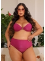 BIQUÍNI MEIA TAÇA CALCINHA HOT PANT ROSA COLEÇÃO BEACH CURVE - 1
