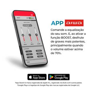 CAIXA DE SOM BT 100W PARTYBOX - AWS- PB07 - PRETO - UN - AIWA
