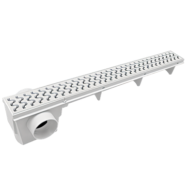 RALO LINEAR COM SIFONAGEM E SAÍDA LATERAL AMANCO 50 CM GR.VAZADA
