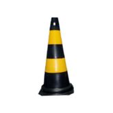 CONE 50cm PRETO E AMARELO PLASTCOR