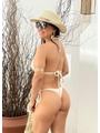 BIQUÍNI CORTININHA CALCINHA DE AMARRAR OFF WHITE COLEÇÃO RELÂMPAGO 8148 - 2