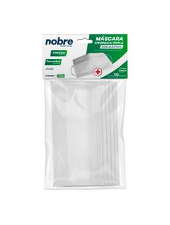 MASCARA CIRURGICA TRIPLA C/10  - BRANCO - UN - NOBRE