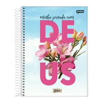 CADERNO UNIV CAPA DURA 1X1 80FLS - BELIEVE - PCT 4 - JANDAIA