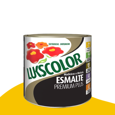 ESMALTE SINTÉTICO LUKSCOLOR BASE SOLVENTE ALTO BRILHO AMARELO 0.225L