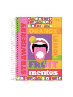 CADERNO 1/4 ESPIRAL CAPA DURA 80FLS - MENTOS - PCT 5 - JANDAIA