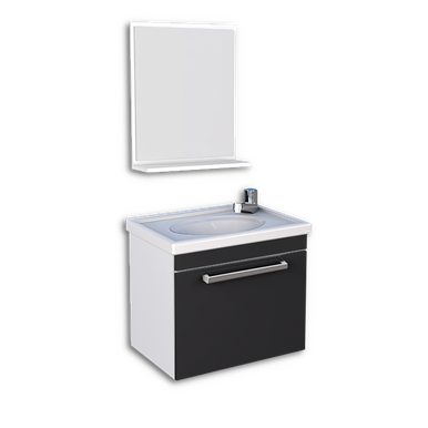 KIT DE BANHEIRO EM MADEIRA ÁGATA PRETO