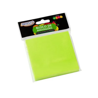BLOCO ANOTACOES SMART NOTES 100F - 76X76 - BA7674 - VERDE NEON - UN - BRW