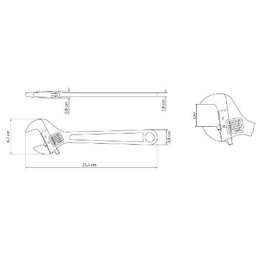 CHAVE INGLESA Nº 10 TRAMONTINA REF. 41016/510