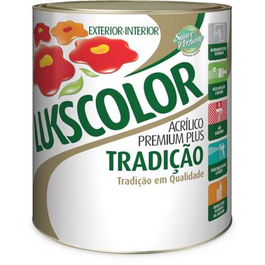 ACRÍLICO LUKSCOLOR PREMIUM PLUS TRADIÇÃO BRANCO 0.9L