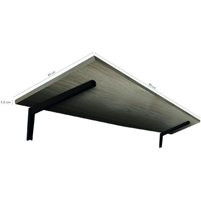 MESA DOBRAVEL NOGUEIRA C/SUP 40cmx60cm PRAT-K