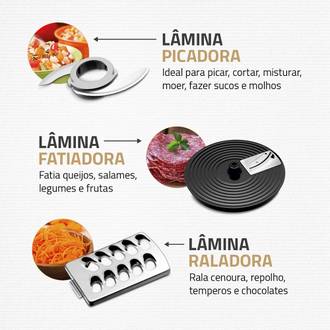 MULTIPROCESSADOR TURBO CHEF MPN-01-BF -127V - 1000W - 9EM1 - PRETO - UN - MONDIAL