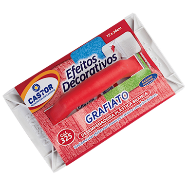 DESEMPENADEIRA PLÁSTICA PARA GRAFIATO CASTOR 15 X 26CM