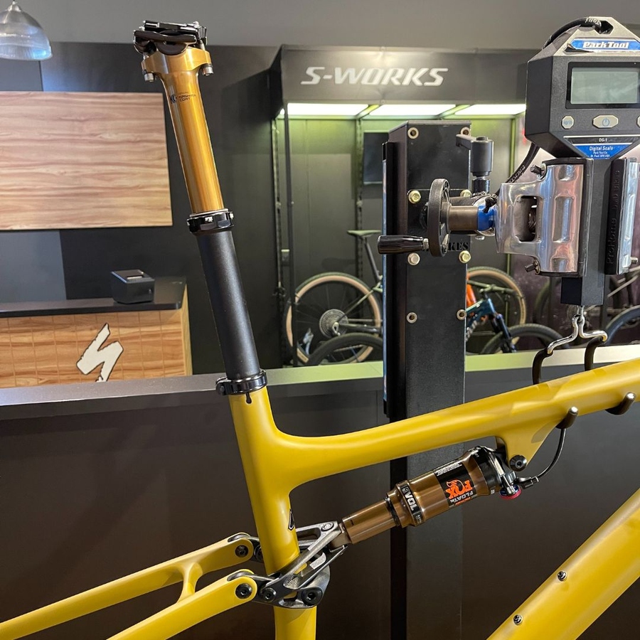 Quadro Specialized Epic Evo com Kashima GOLD Cetim