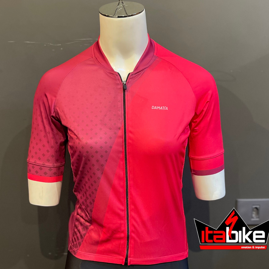 Camisa Damatta Bike Chamois Preta e Rosa