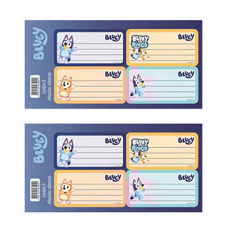 ETIQUETA ADESIVA IDENTIFICACAO 40X80MM - C/8 - BLUEY - UN - JANDAIA