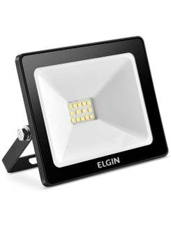 REFLETOR LED 10W BIVOLT 6500K - 48RPLED10G00 - PRETO - UN - ELGIN