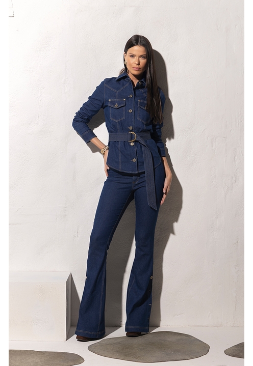 Camisa Susan Blue Denim - 3