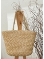 BOLSA ESTRUTURA EM PALHA NATURAL COM ALÇAS DUPLAS BOSS03 - 1