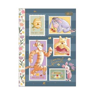 CADERNO COLEGIAL COSTURADO 160FLS - 395242 - POOH - UN - TILIBRA