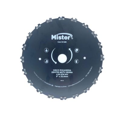 DISCO DENTE MOTO SERRA 230mm (F25,4)ROCADEIRA MISTER