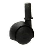RODIZIO HASTE DUPLO PVC 30mm PRETO BASIFLEX