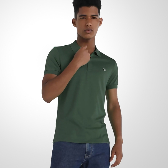 POLO MASCULINA REGULAR VERDE LACOSTE
