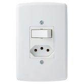 DUALE BRANCA TECLA 1(P)+TOM NBR 10A 1662H