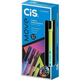 CANETA ESFEROGRAFICA MOVE 0,7MM - VERDE - CX 12 - CIS