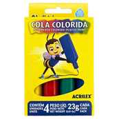 COLA COLORIDA 4 CORES 23G CADA - UN - ACRILEX
