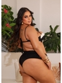 BIQUÍNI MEIA TAÇA BICOLOR CALCINHA ALTA PRETO COLEÇÃO BEACH CURVE - 2