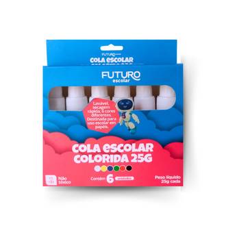 COLA COLORIDA 6 CORES 25G CADA - FE032209 - UN - FUTURO