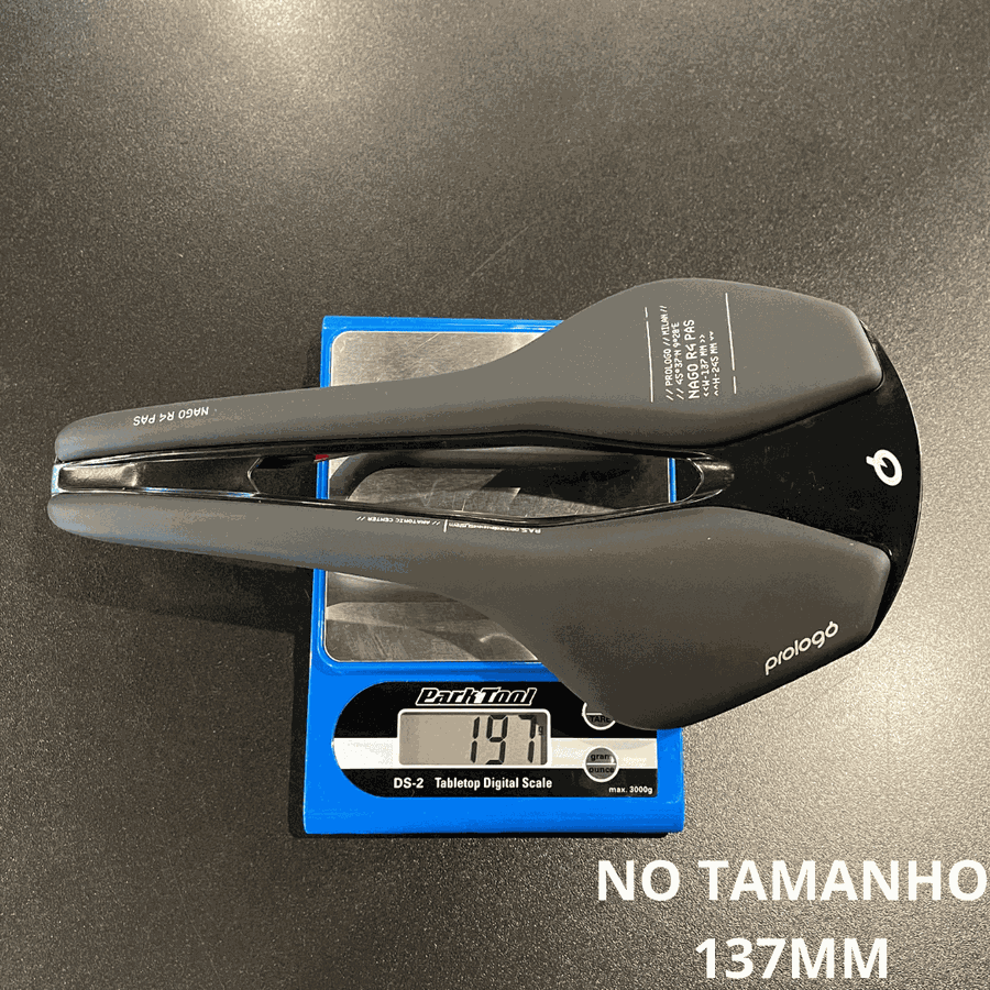 Selim Prologo Nago R4 Pas Tirox com trilho em titâneo Preto