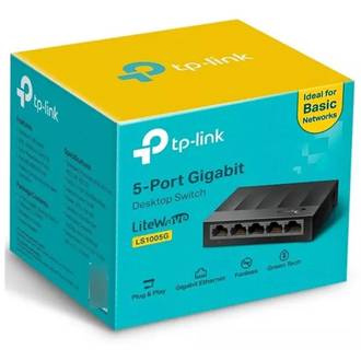 SWITCH 5 PORTAS - 10/100/1000 MBPS LS1005G - PRETO - UN - TP-LINK