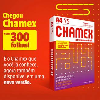 PAPEL CHAMEX 75G 300FLS - A4 - CX 08 - CHAMEX