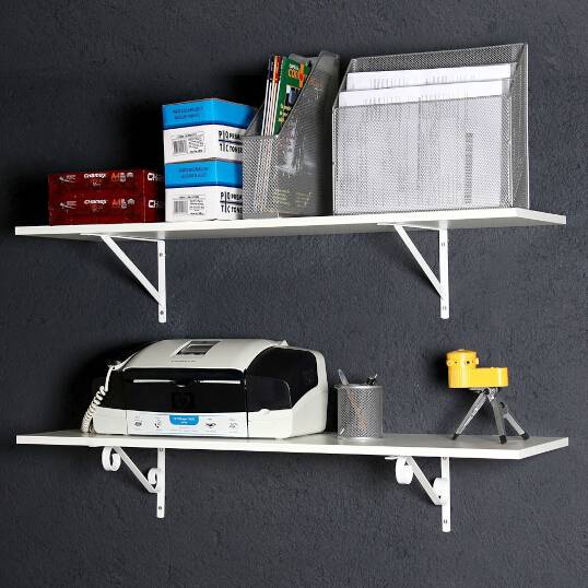 SUPORTE PARA PRATELEIRA PV FLEX MÃO FRANCESA (Par) Linha: Pesada. Acabamento: Branco. 280 x 490 mm - Ref: 266